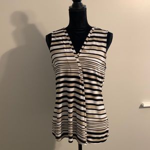 Great white/beige/black sleeveless